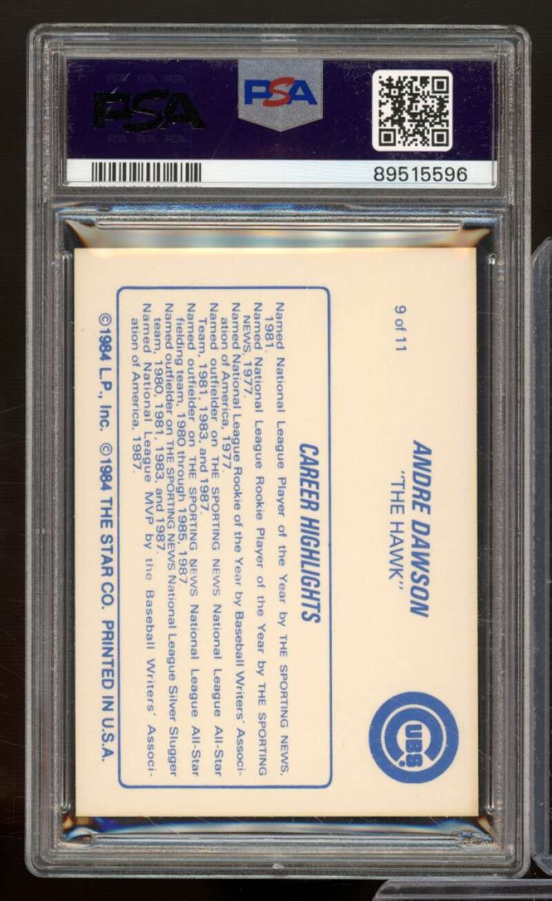 Andre Dawson Card 1988 Star #9 PSA 8 Image 2