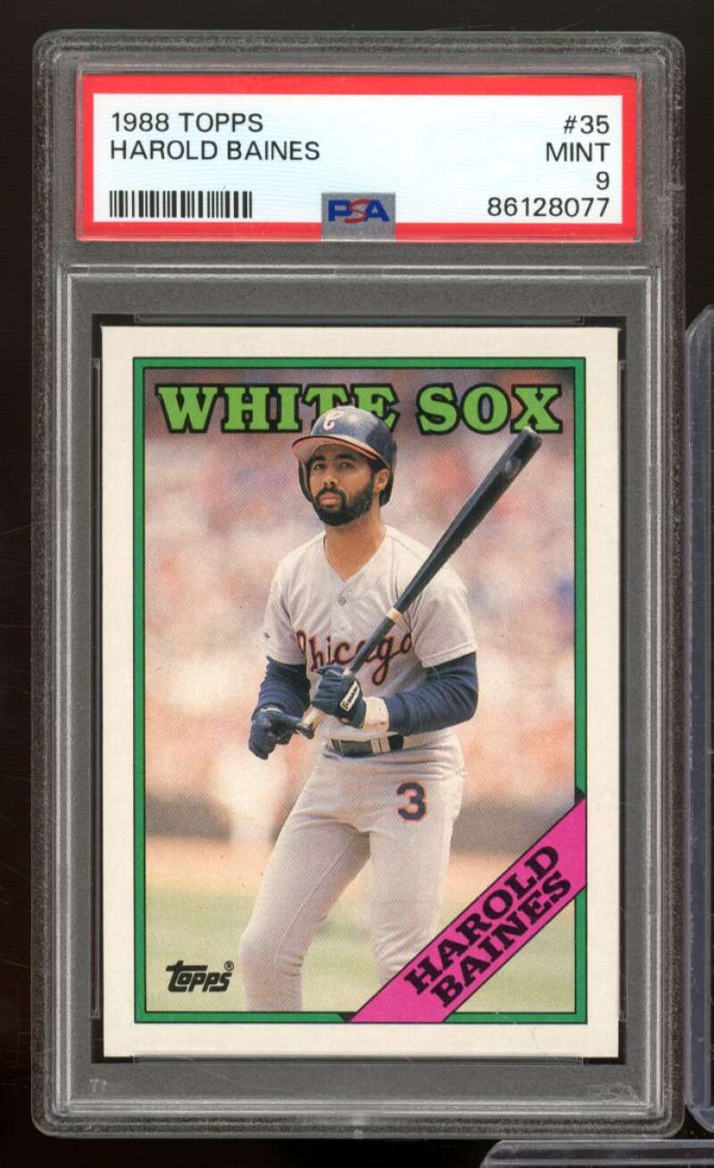 Harold Baines Card 1988 Topps #35 PSA 9 Image 1