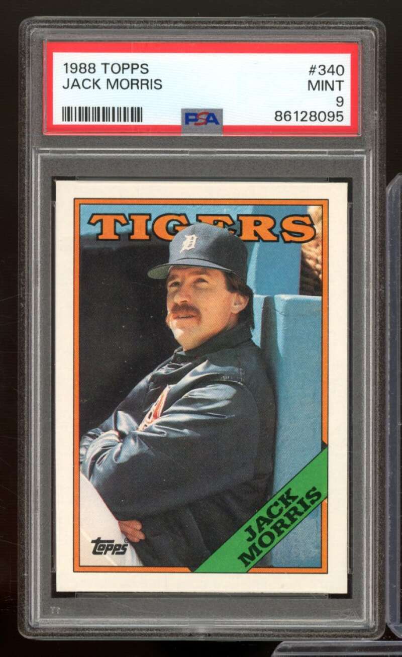 Jack Morris Card 1988 Topps #340 PSA 9 Image 1