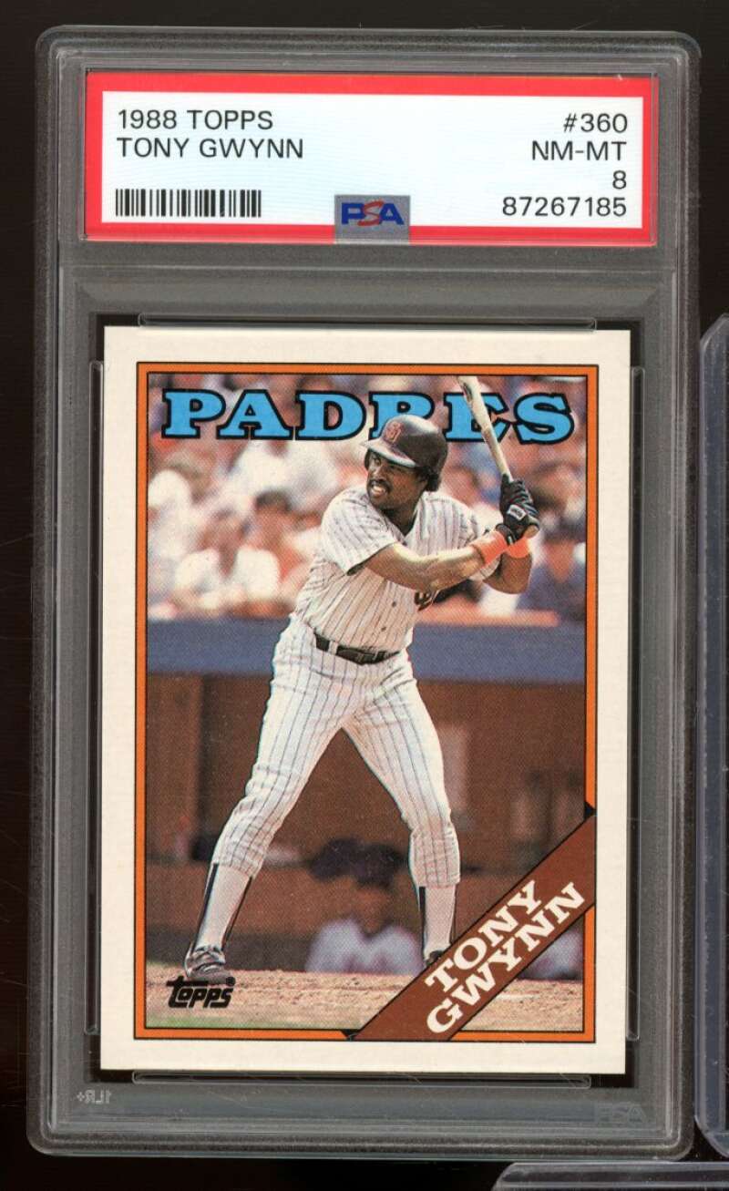 Tony Gwynn Card 1988 Topps #360 PSA 8 Image 1