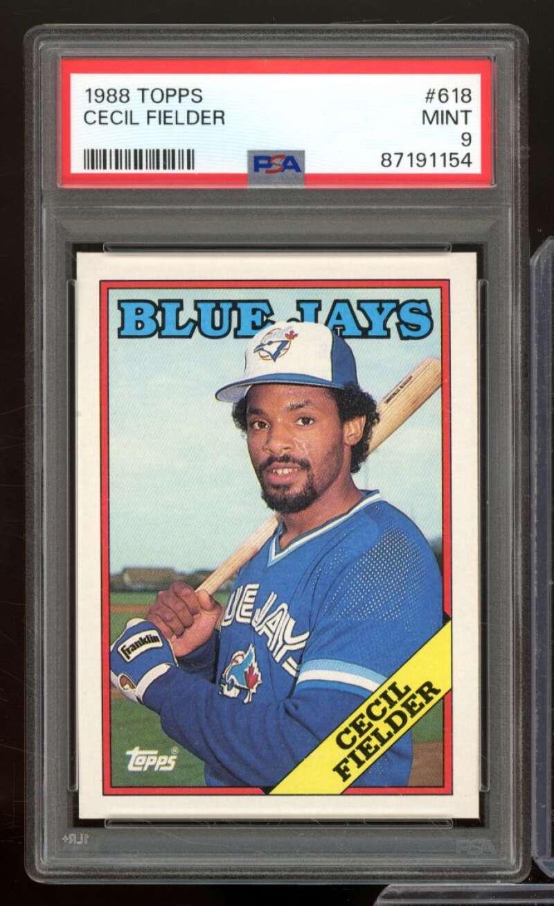 Cecil Fielder Card 1988 Topps #618 PSA 9 Image 1