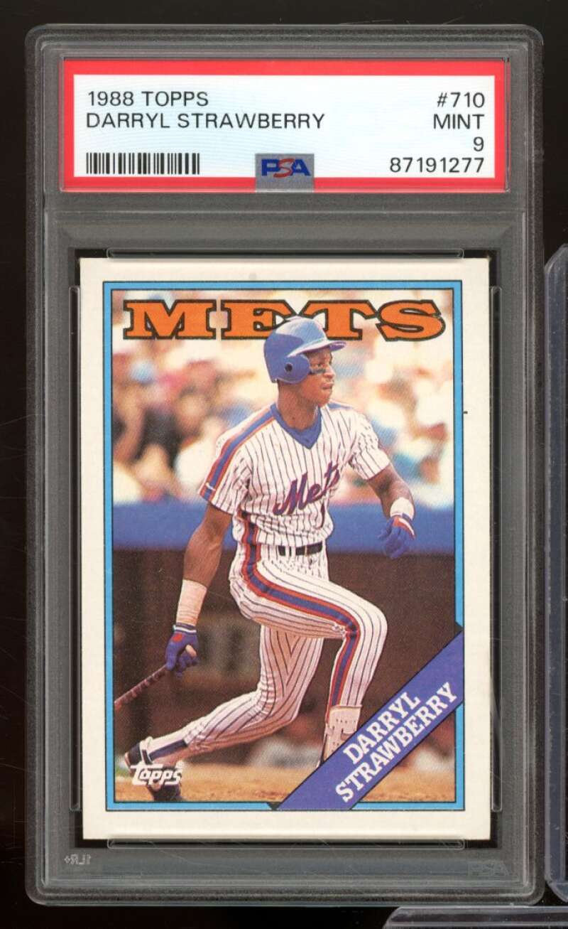 Darryl Strawberry Card 1988 Topps #710 PSA 9 Image 1