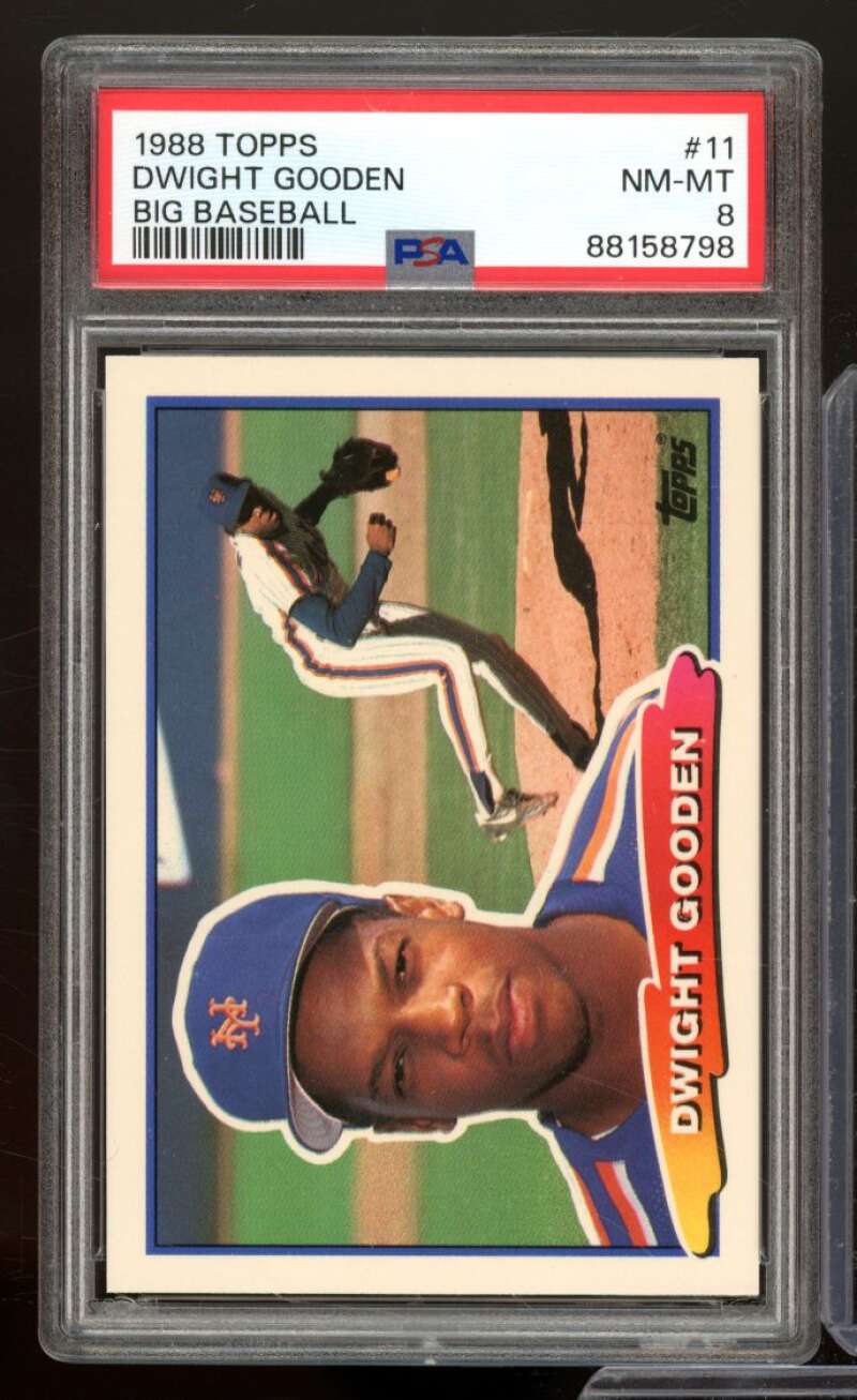 Dwight Gooden Card 1988 Topps Big Baseball #11 PSA 8 Image 1