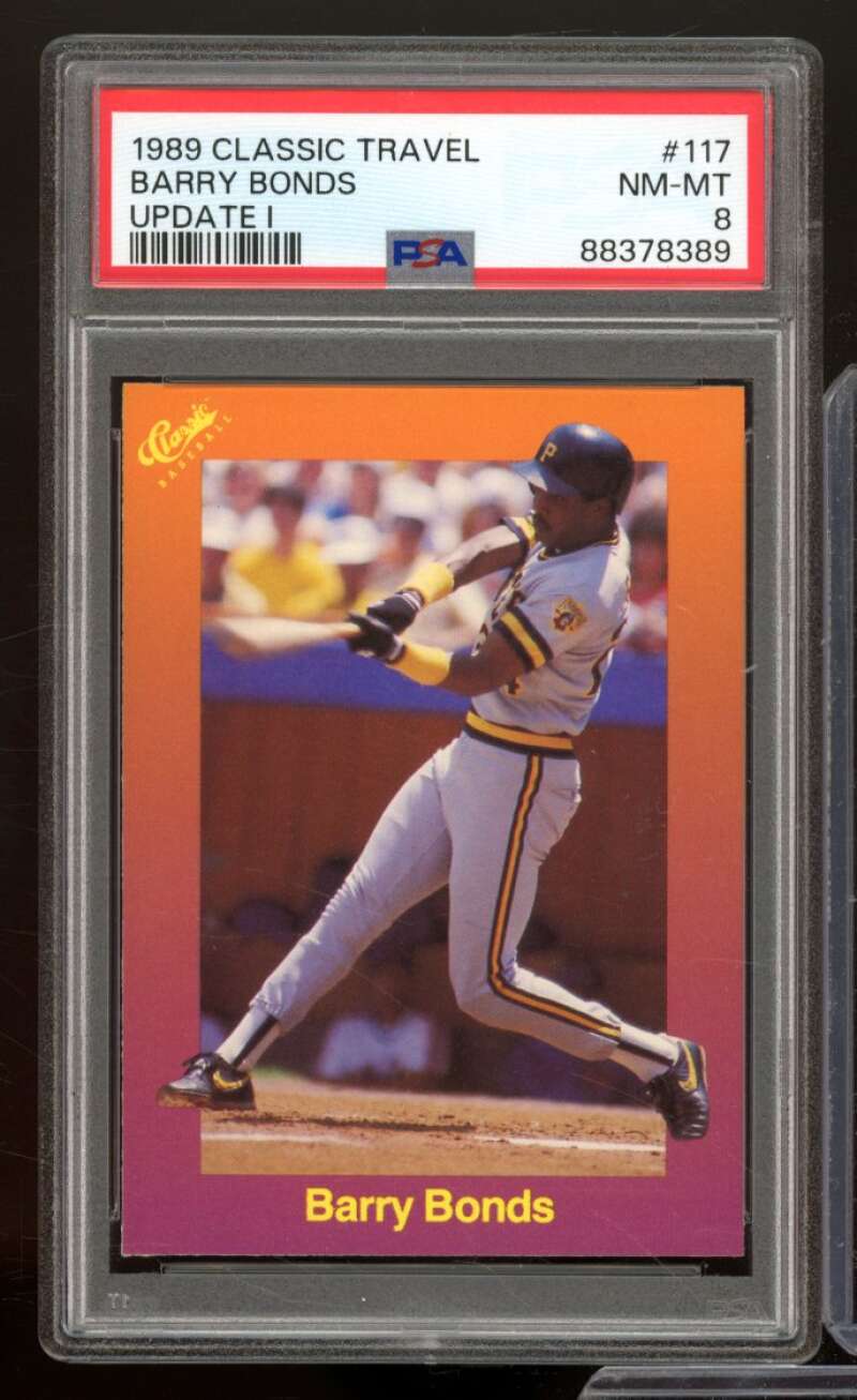 Barry Bonds Card 1989 Classic Travel Update #117 PSA 8 Image 1