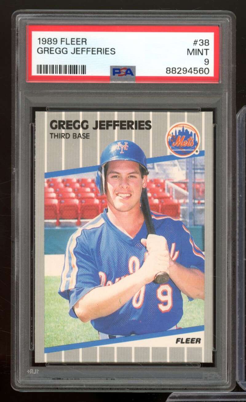 Gregg Jefferies Card 1989 Fleer #38 PSA 9 Image 1