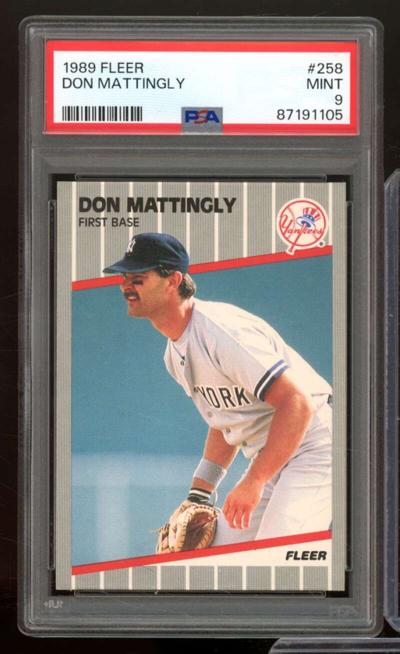 Don Mattingly Card 1989 Fleer #258 PSA 9 Image 1