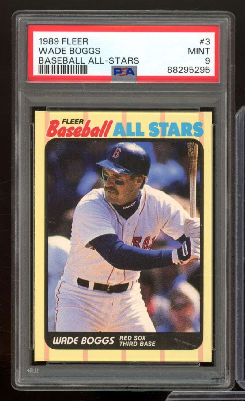 Wade Boggs Card 1989 Fleer Baseball All-Stars #3 PSA 9 Image 1