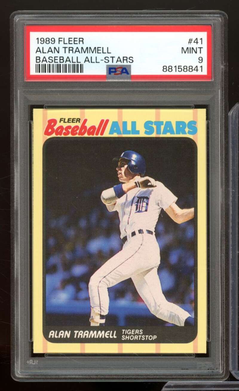 Alan Trammell Card 1989 Fleer Baseball All-Stars #41 PSA 9 Image 1