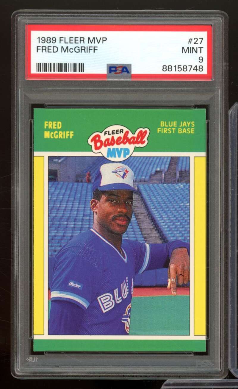 Fred McGriff Card 1989 Fleer MVP #27 PSA 9 Image 1