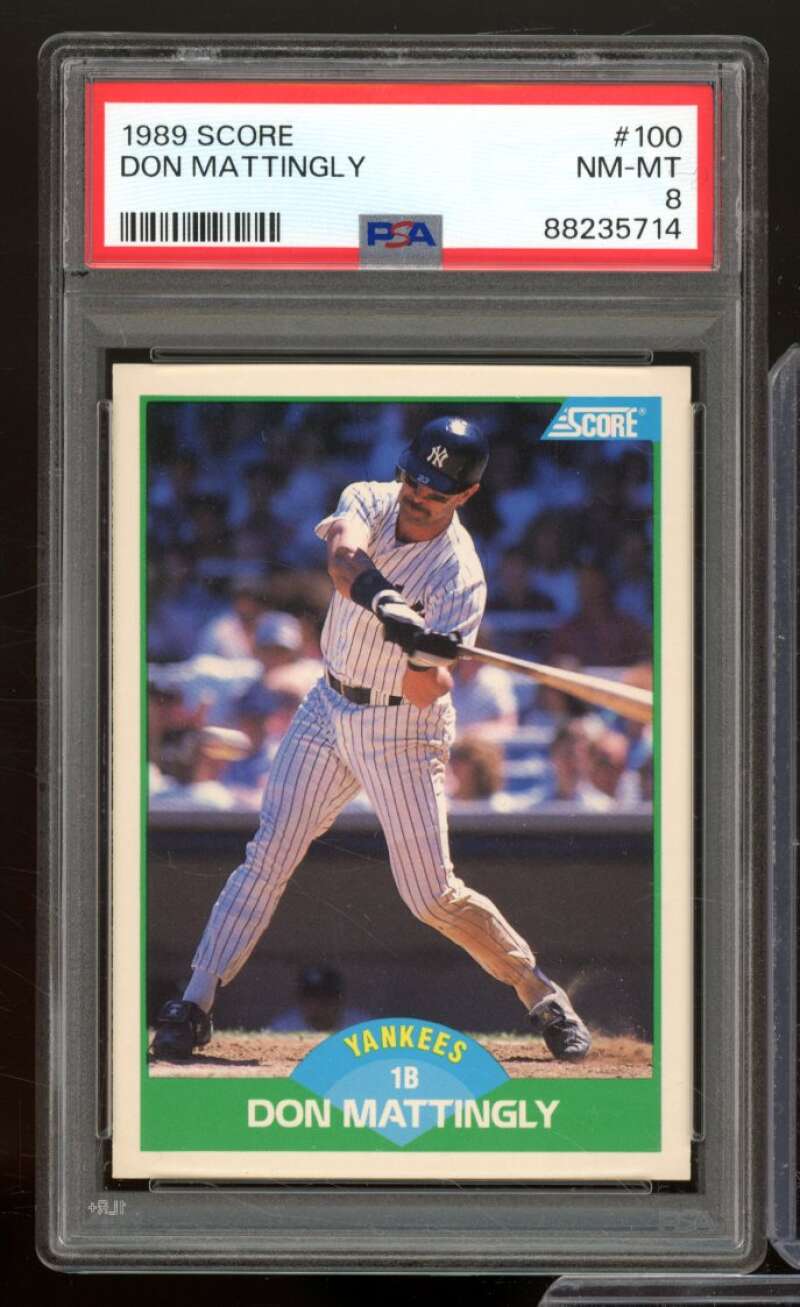 Don Mattingly Card 1989 Score #100 PSA 8 Image 1