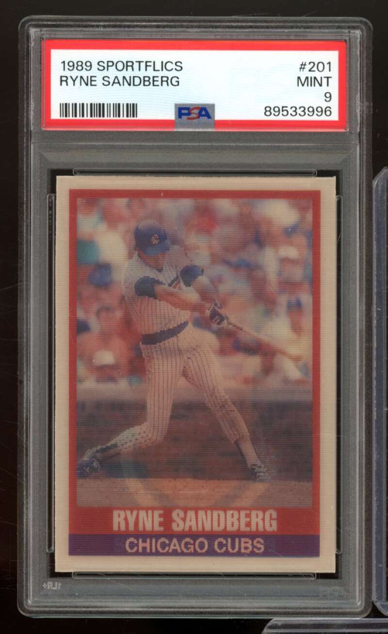 Ryne Sandberg Card 1989 Sportflics #201 PSA 9 Image 1