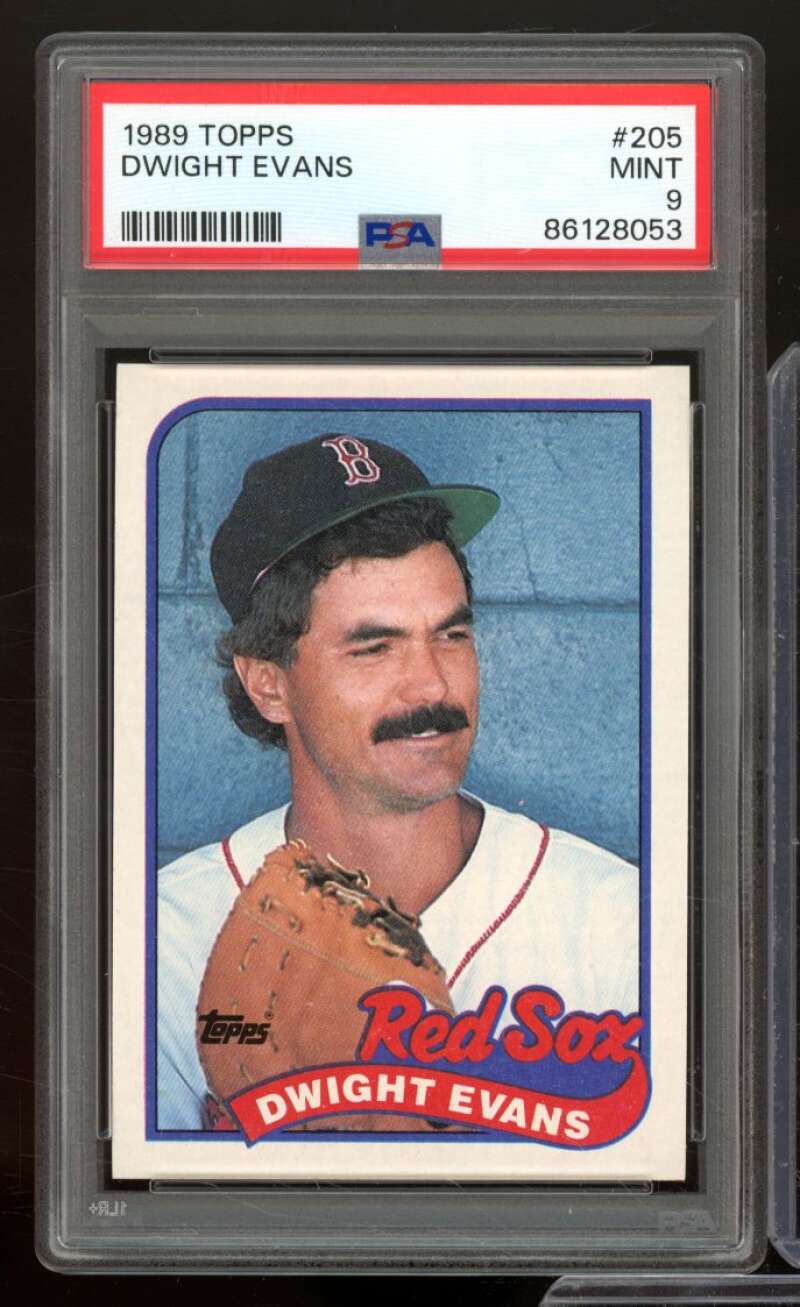 Dwight Evans Card 1989 Topps #205 PSA 9 Image 1