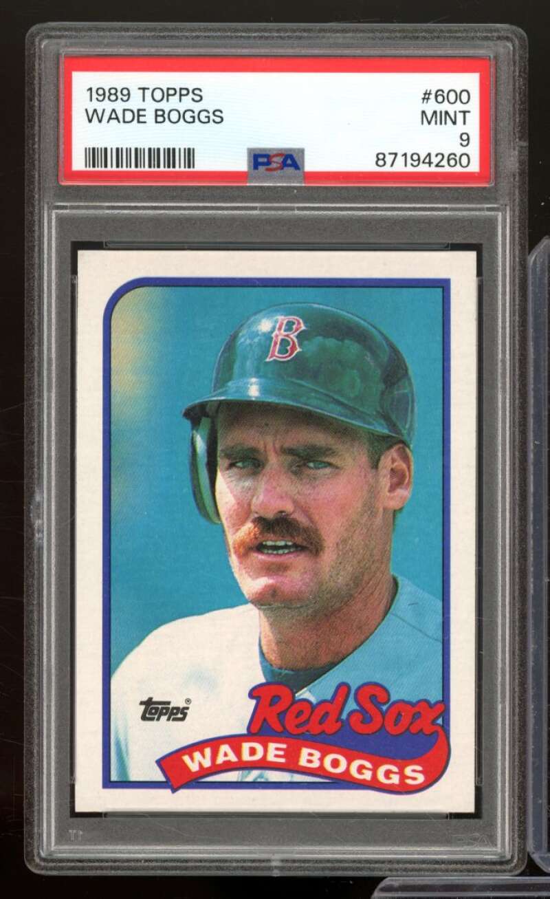 Wade Boggs Card 1989 Topps #600 PSA 9 Image 1