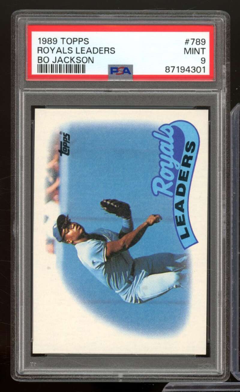 Bo Jackson Card 1989 Topps Leaders #789 PSA 9 Image 1