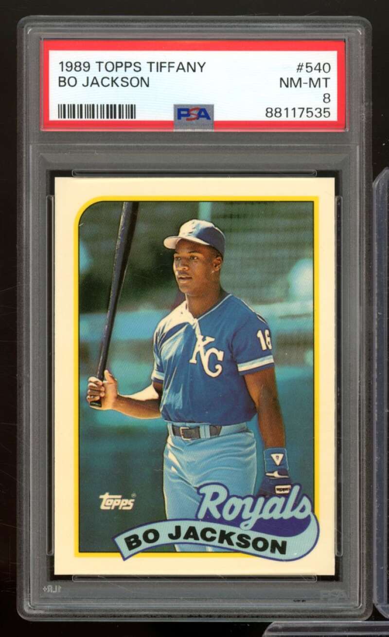 Bo Jackson Rookie Card 1989 Topps Tiffany #540 PSA 8 Image 1