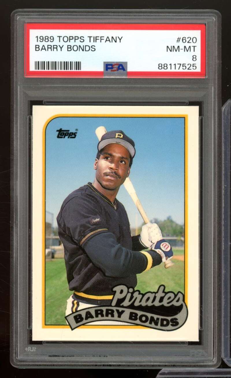 Barry Bonds Card 1989 Topps Tiffany #620 PSA 8 Image 1