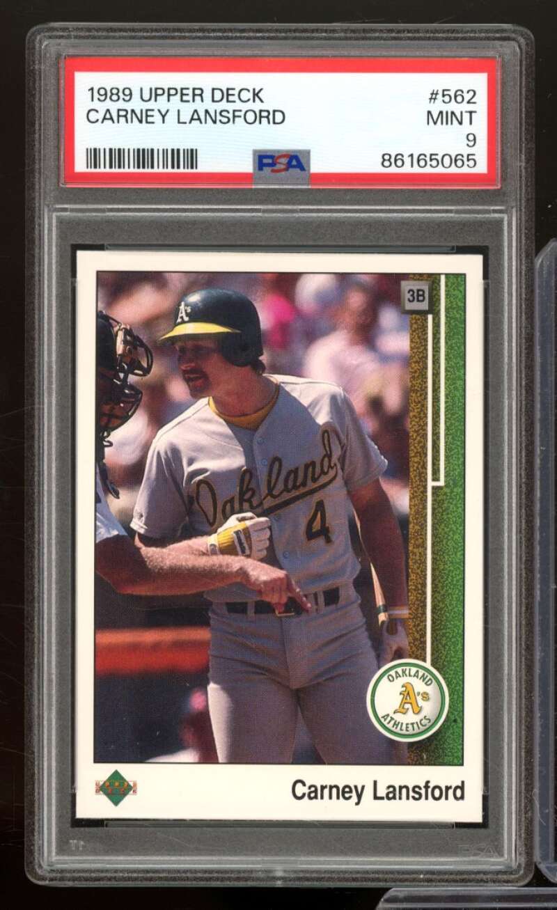 Carney Lansford Card 1989 Upper Deck #562 PSA 9 Image 1