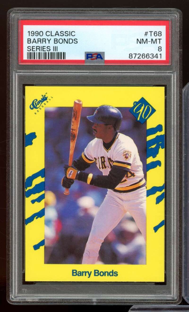 Barry Bonds Card 1990 Classic Series III #T68 PSA 8 Image 1