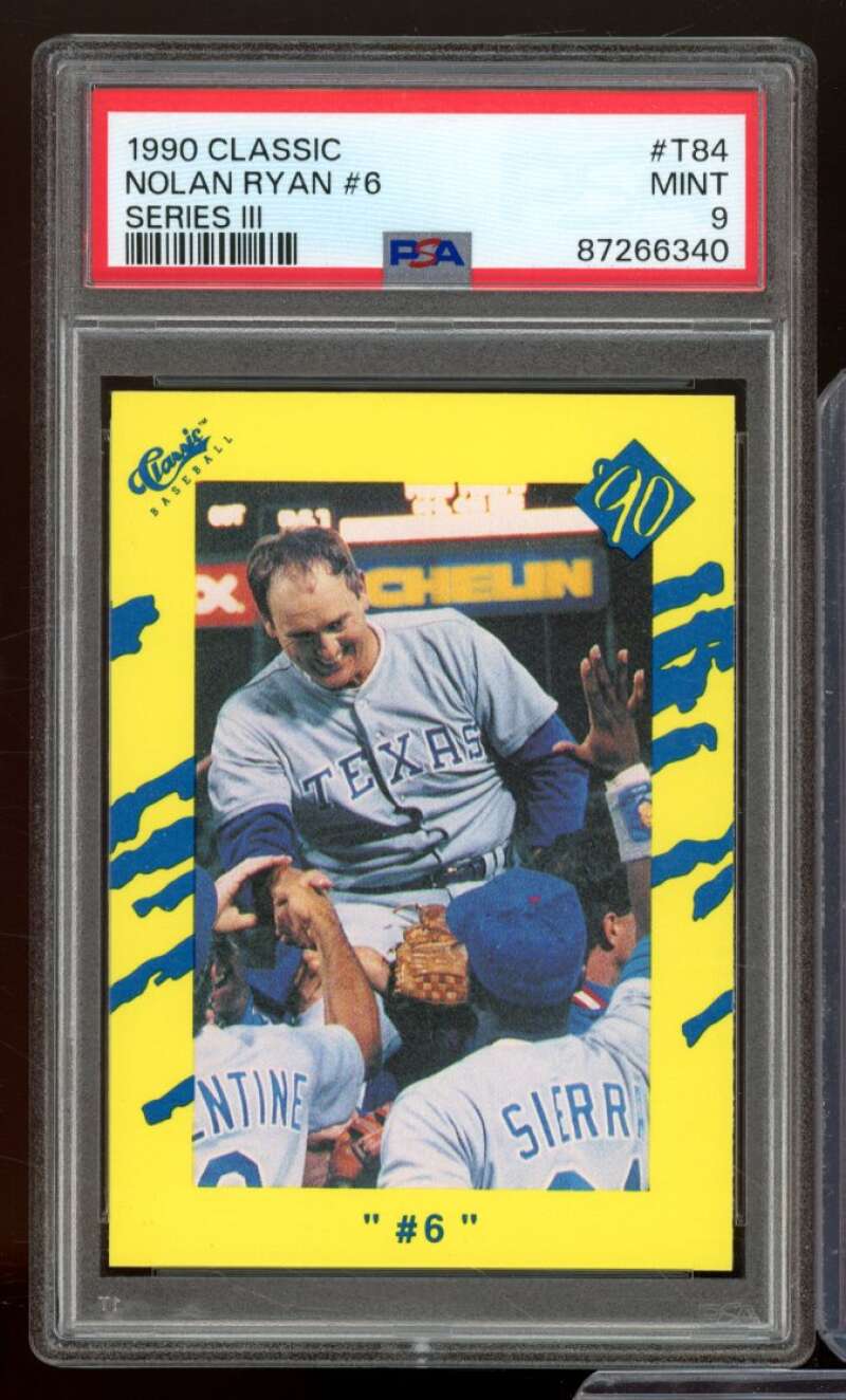 Nolan Ryan Card 1990 Classic #T84 PSA 9 Image 1