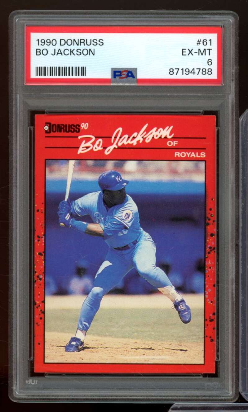 Bo Jackson Card 1990 Donruss #61 PSA 6 Image 1