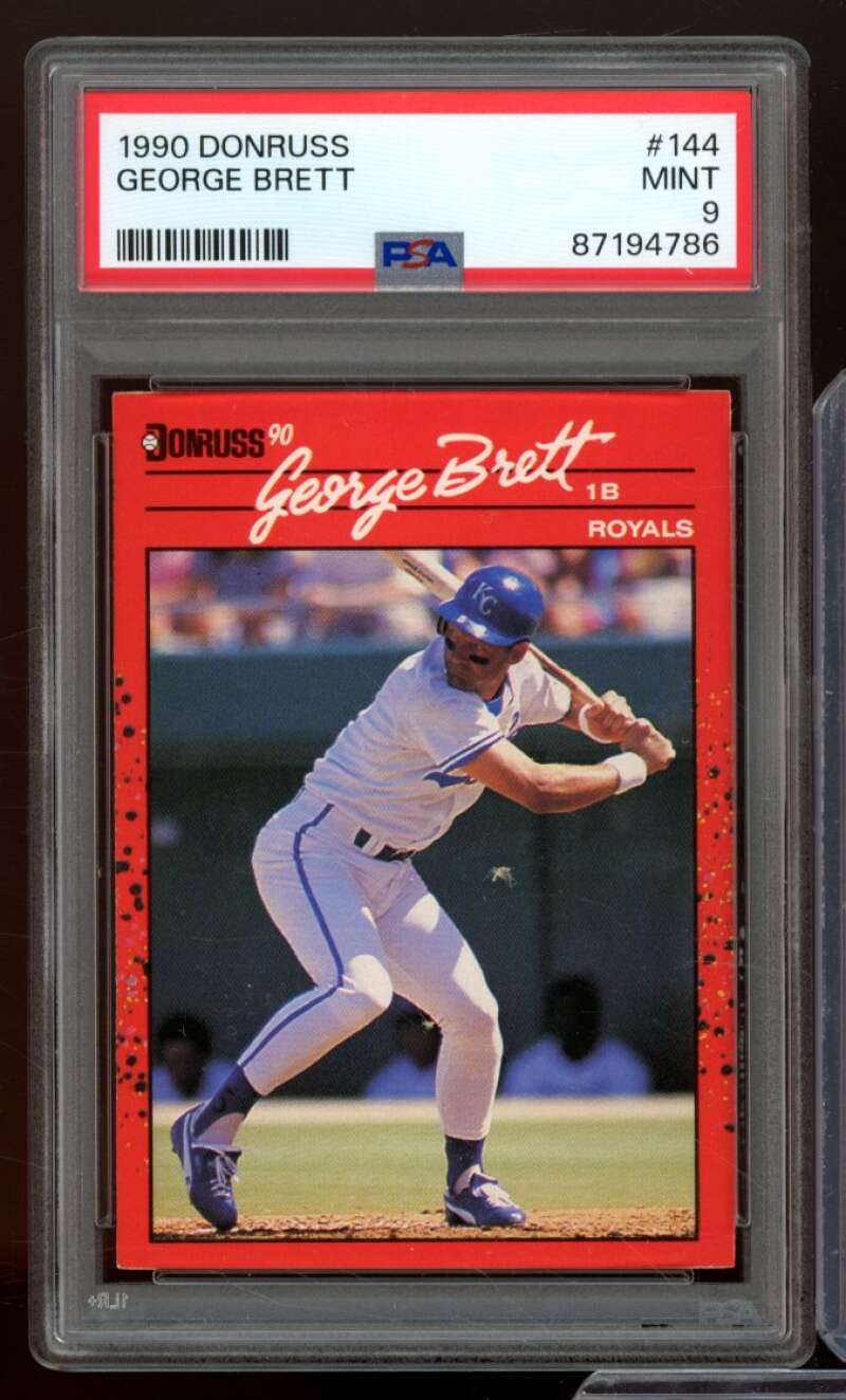 George Brett Card 1990 Donruss #144 PSA 9 Image 1