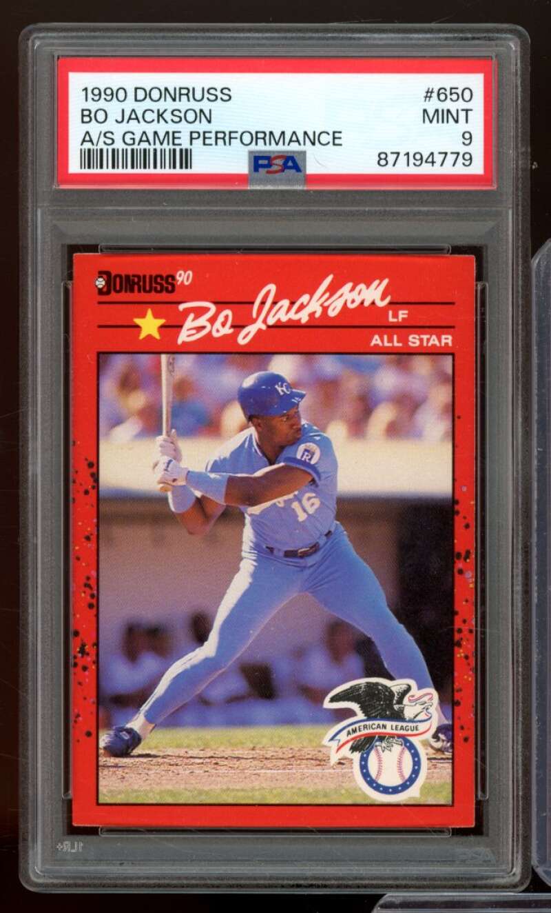 Bo Jackson Card 1990 Donruss #650 PSA 9 Image 1