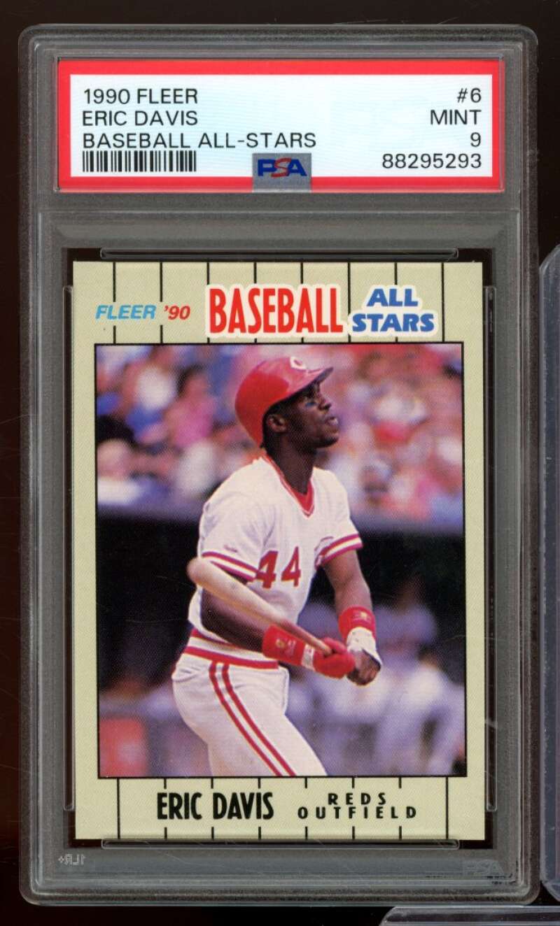 Eric Davis Card 1990 Fleer All-Stars #6 PSA 9 Image 1