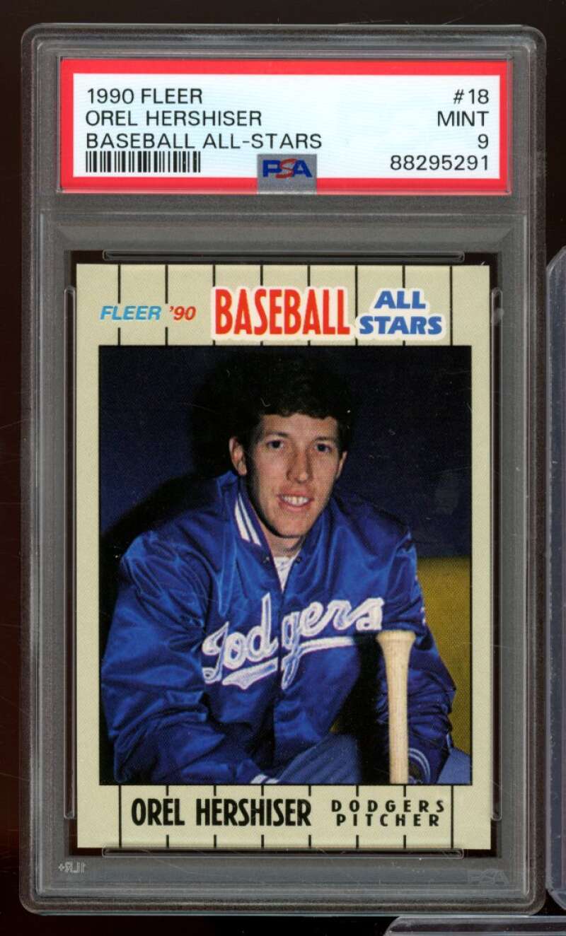 Orel Hershiser Card 1990 Fleer All-Stars #18 PSA 9 Image 1