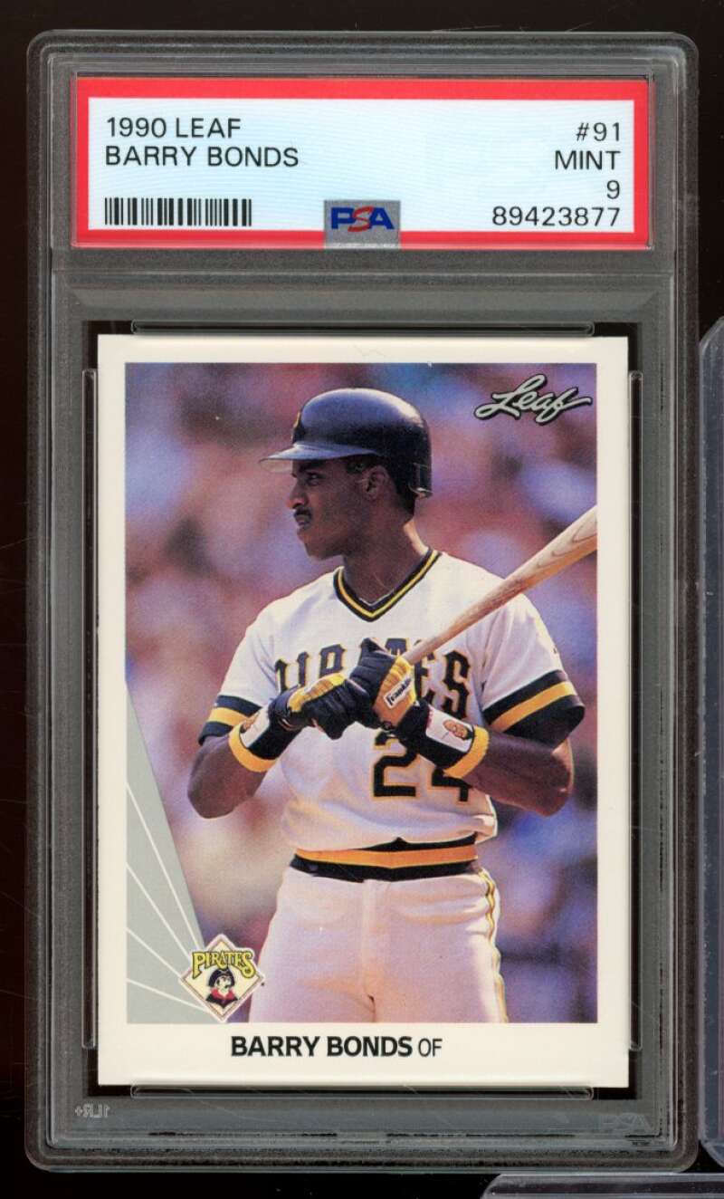 Barry Bonds Card 1990 Leaf #91 PSA 9 Image 1