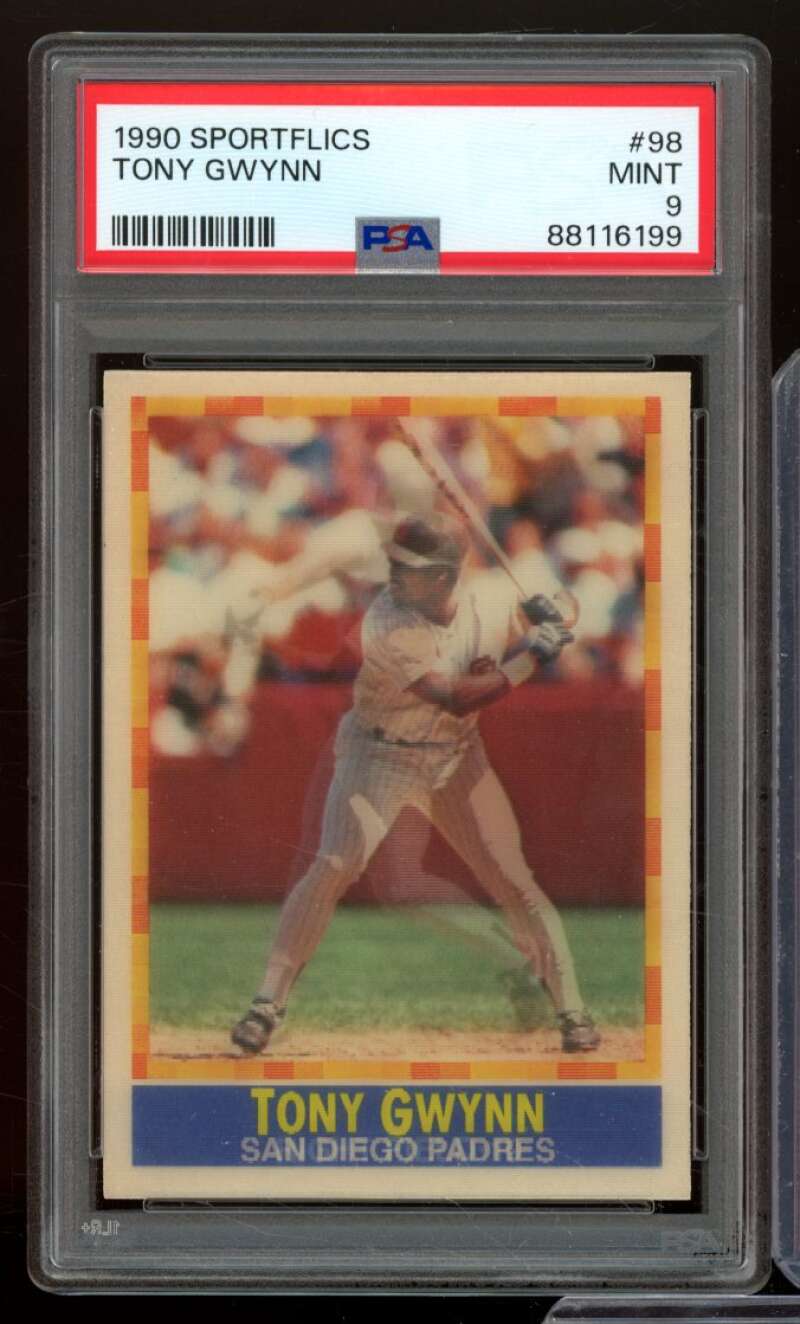 Tony Gwynn Card 1990 Sportflics #98 PSA 9 Image 1