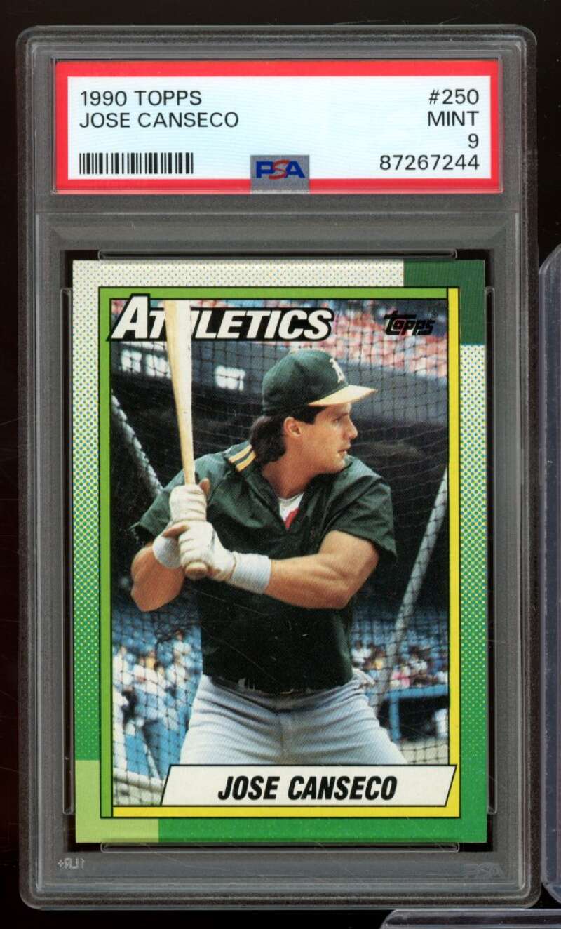 Jose Canseco Card 1990 Topps #250 PSA 9 Image 1