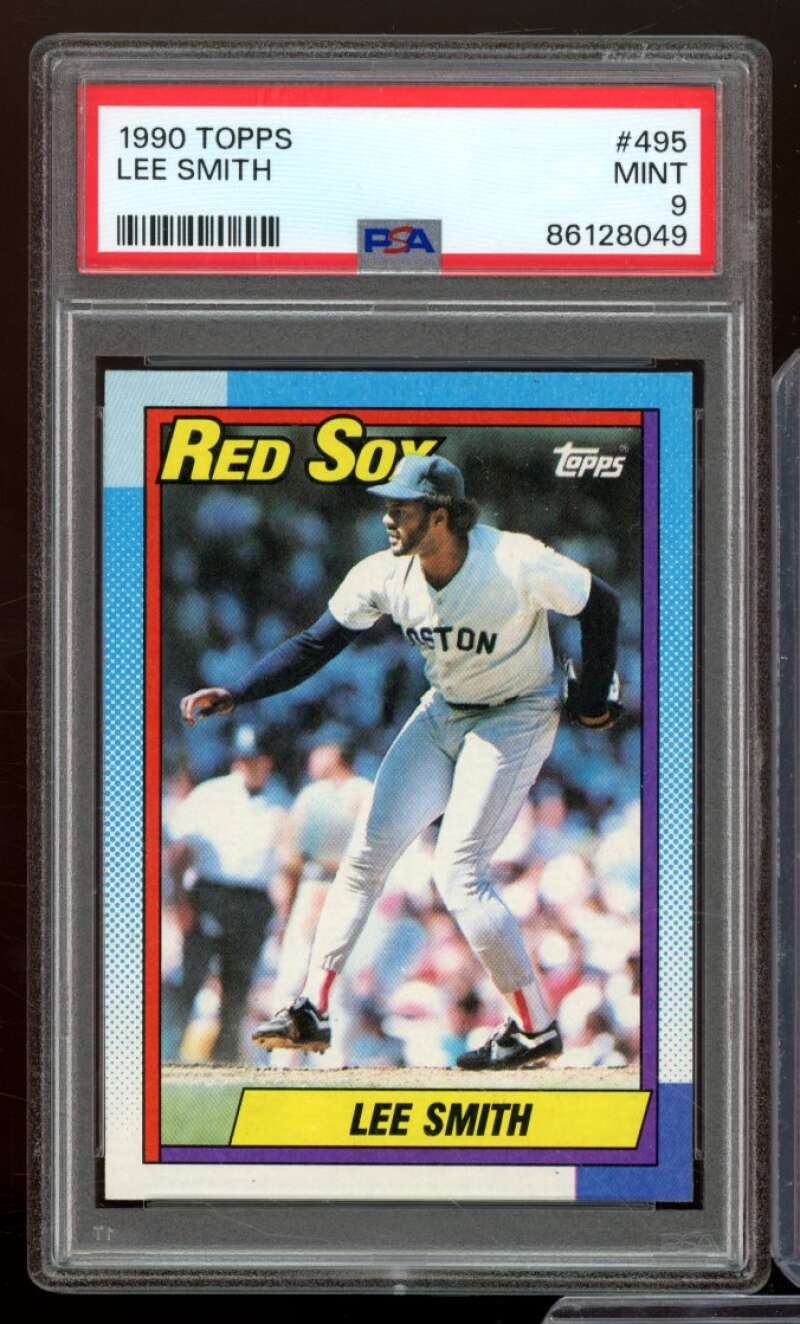 Lee Smith Card 1990 Topps #495 PSA 9 Image 1