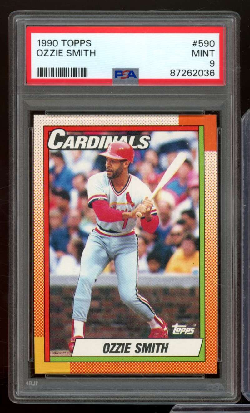 Ozzie Smith Card 1990 Topps #590 PSA 9 Image 1