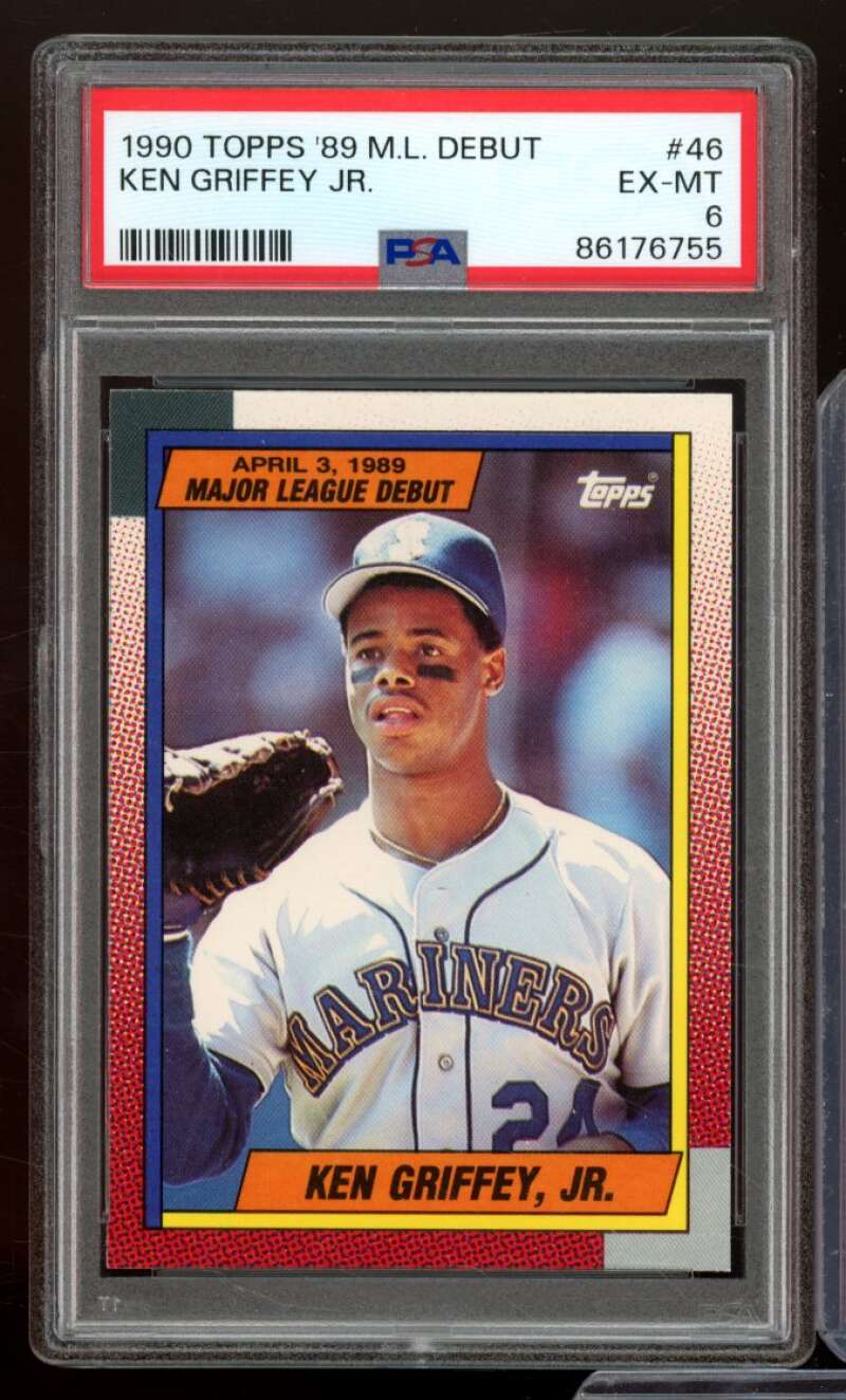 Ken Griffey Jr. Card 1990 Topps Major League Debut 1989 #46 PSA 6 Image 1