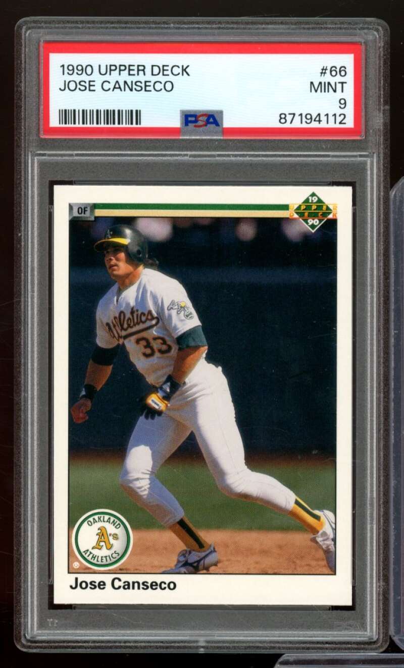 Jose Canseco Card 1990 Upper Deck #66 PSA 9 Image 1