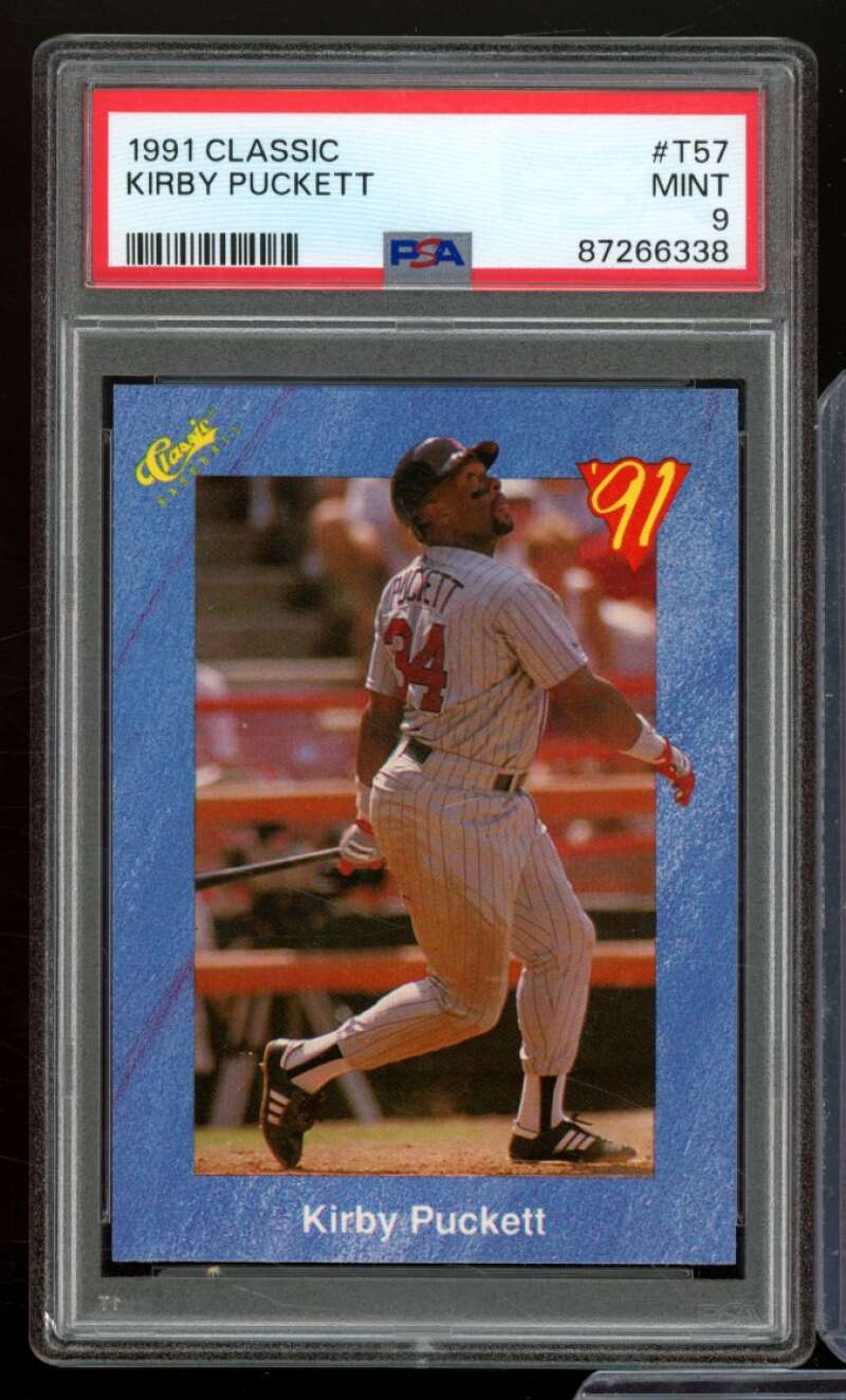 Kirby Puckett Card 1991 Classic #T57 PSA 9 Image 1