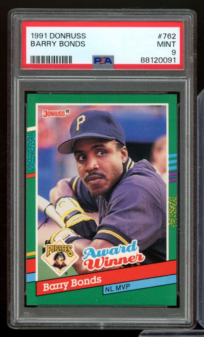 Barry Bonds Card 1991 Donruss #762 PSA 9 Image 1