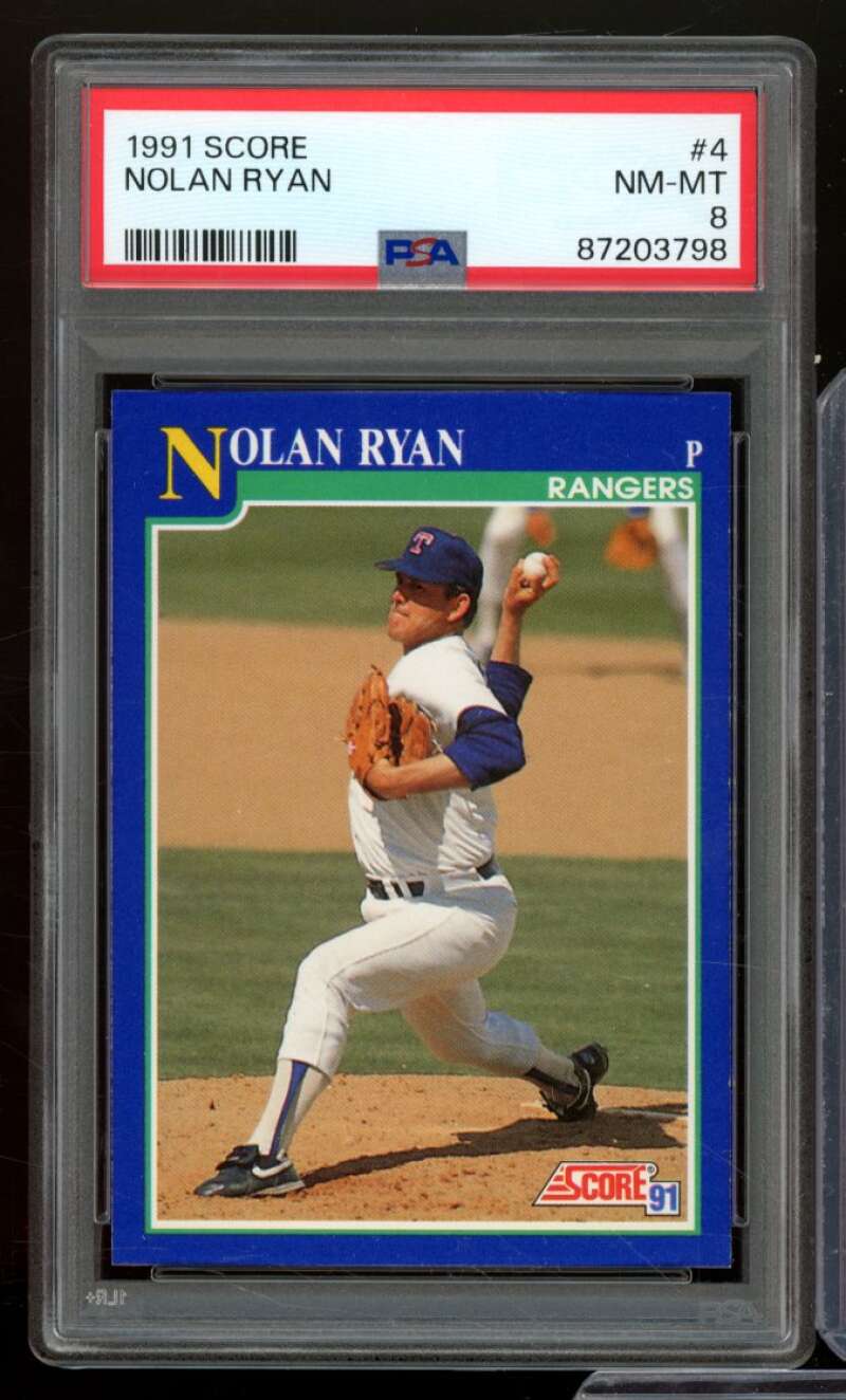 Nolan Ryan Card 1991 Score #4 PSA 8 Image 1