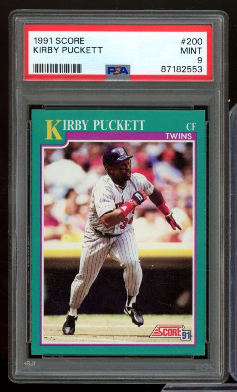 Kirby Puckett Card 1991 Score #200 PSA 9 Image 1