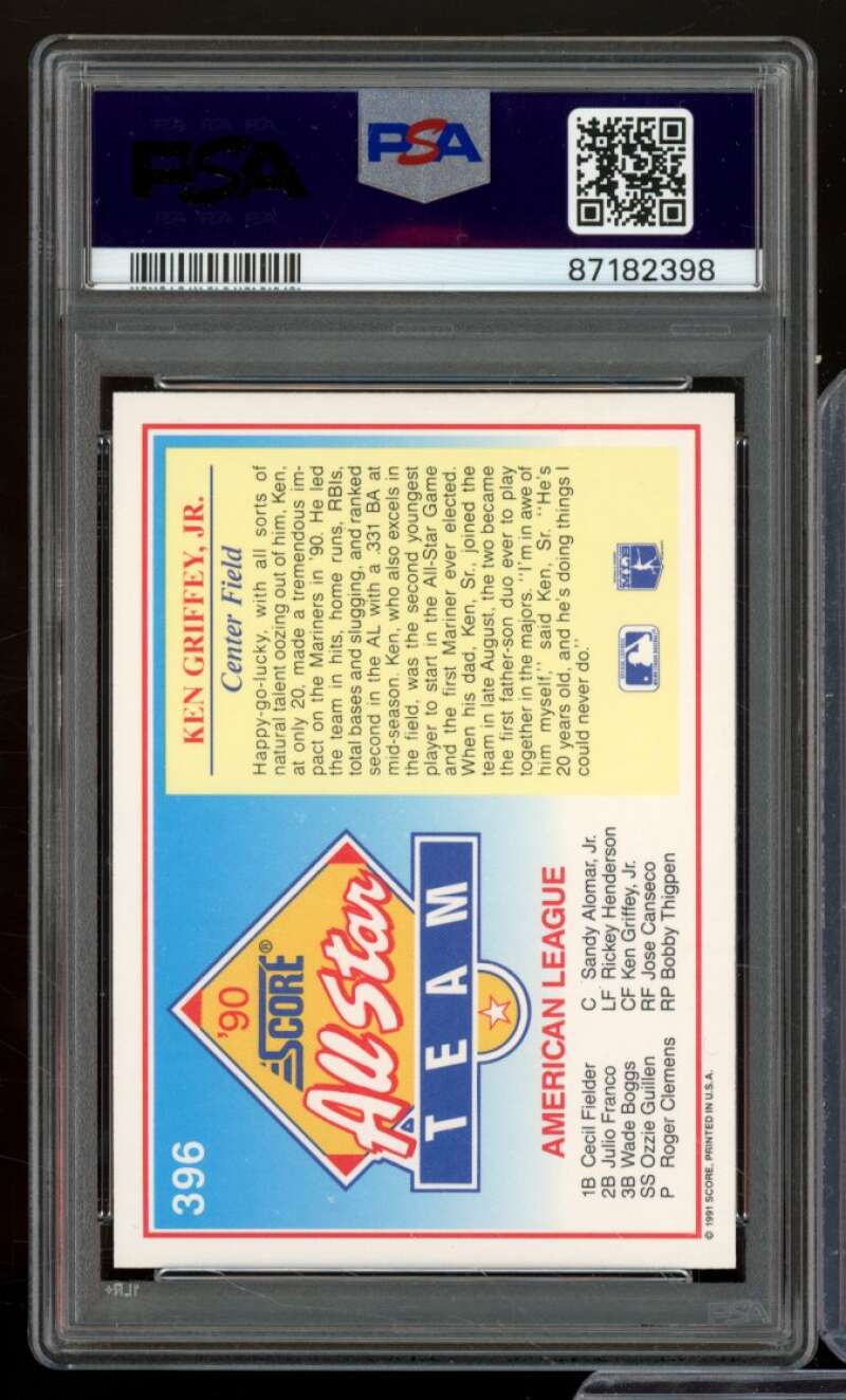 Ken Griffey Jr. Card 1991 Score #396 PSA 6 Image 2