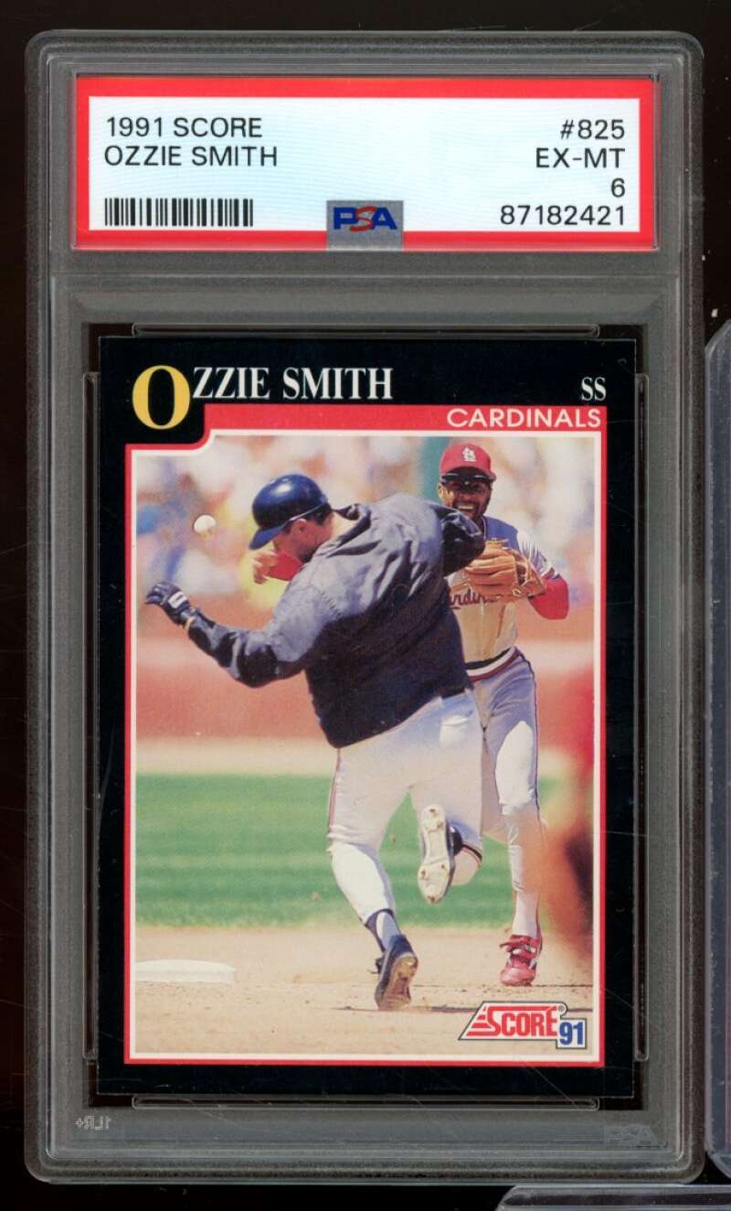 Ozzie Smith Card 1991 Score #825 PSA 6 Image 1