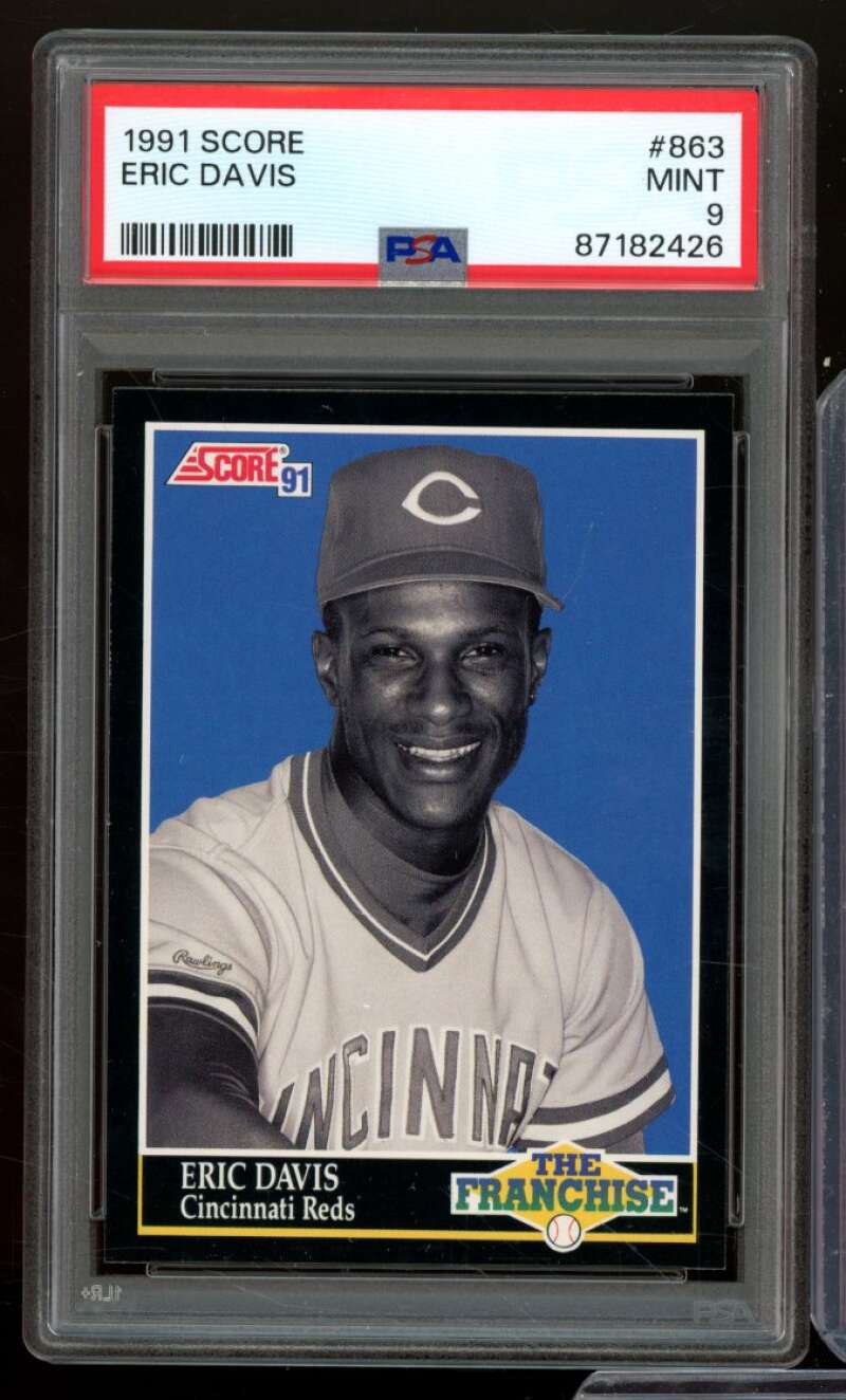 Eric Davis Card 1991 Score #863 PSA 9 Image 1