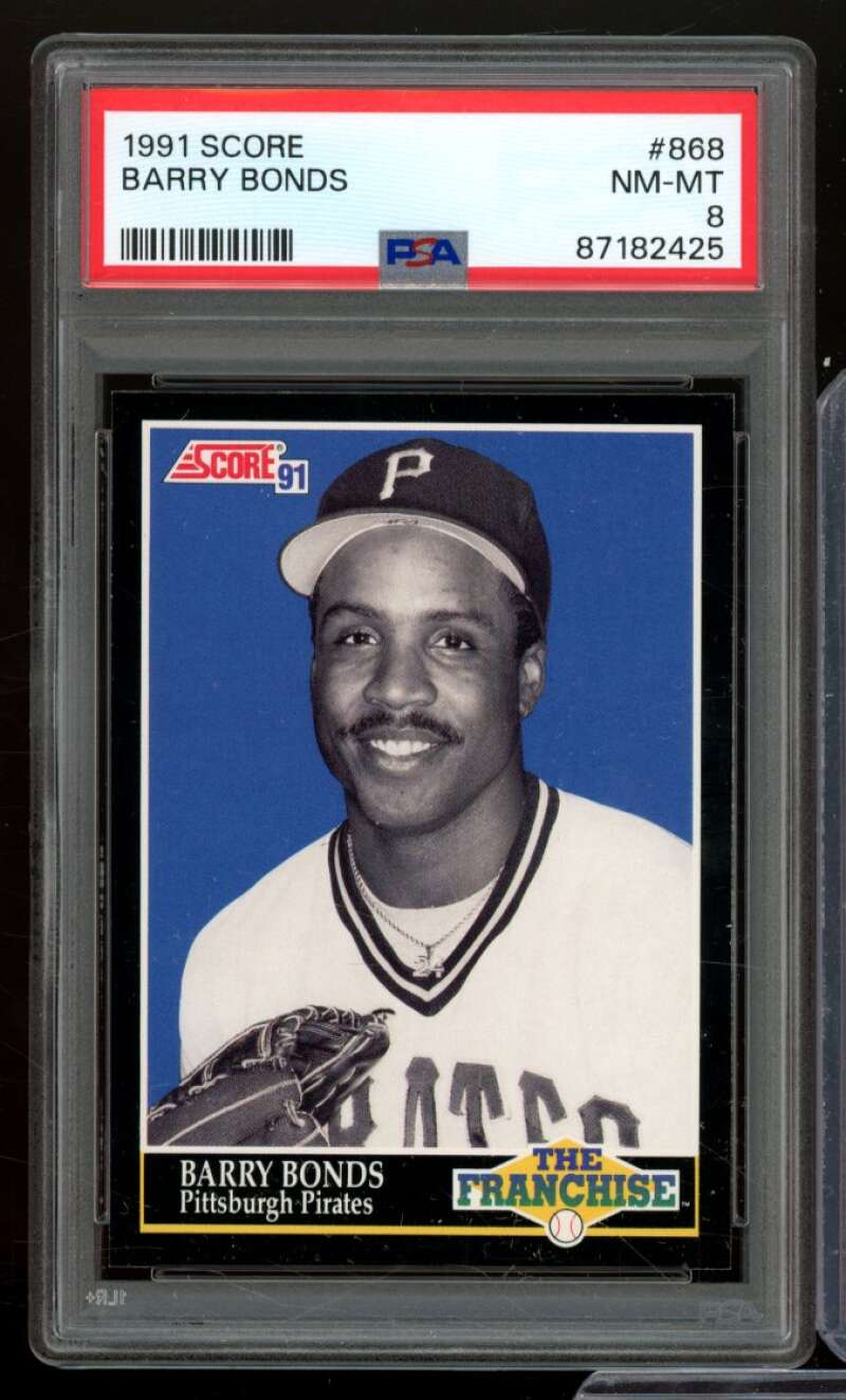 Barry Bonds Card 1991 Score #868 PSA 8 Image 1