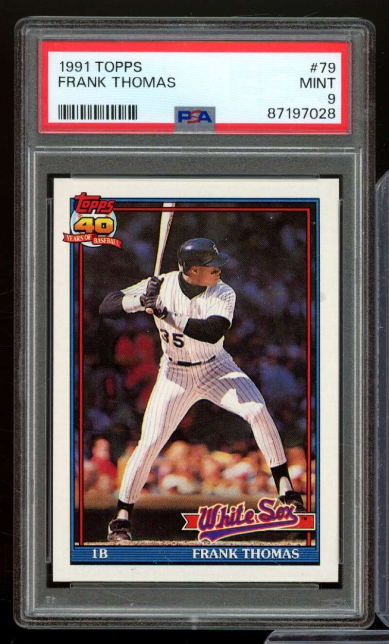 Frank Thomas Card 1991 Topps #79 PSA 9 Image 1