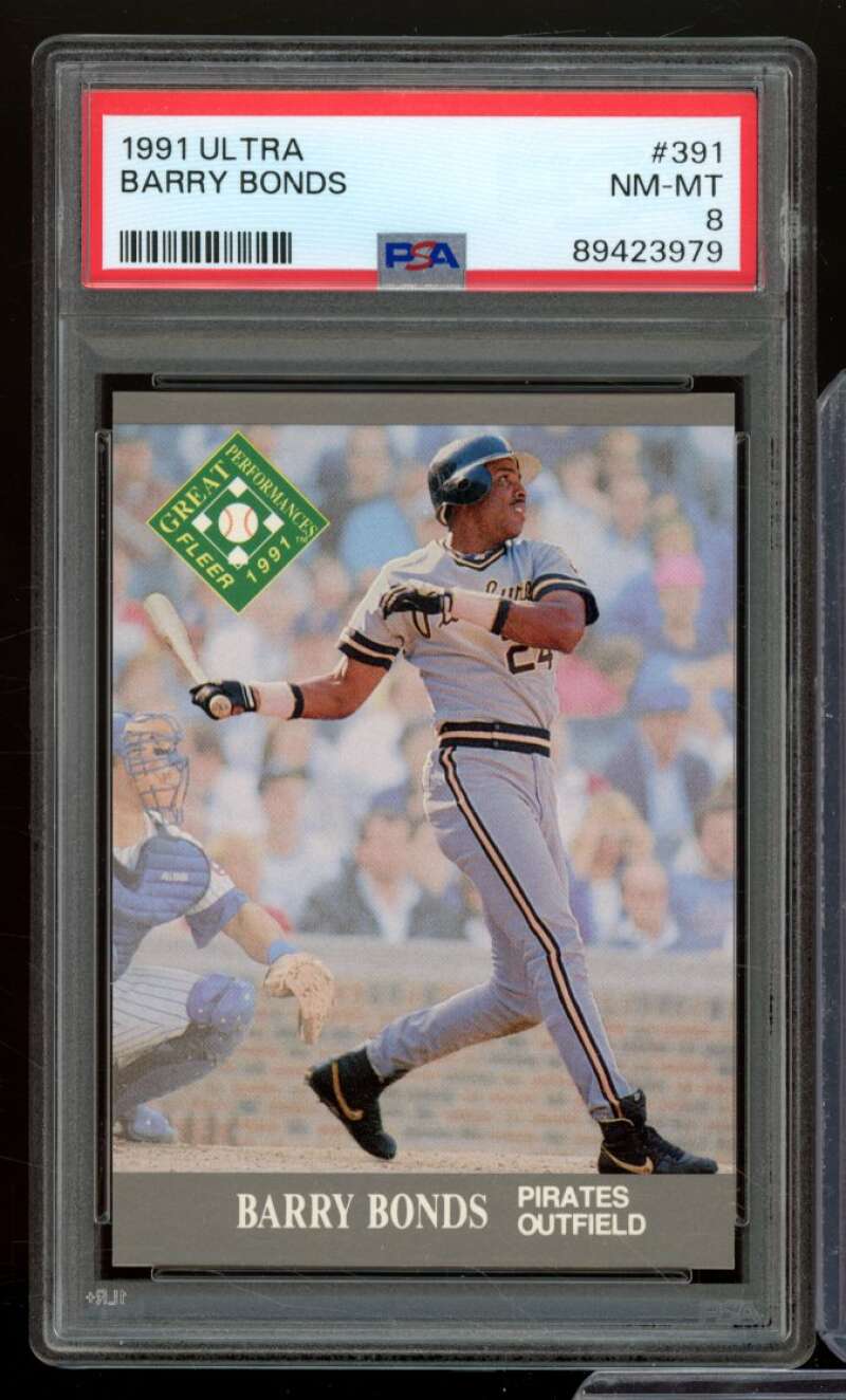 Barry Bonds Card 1991 Ultra #391 PSA 8 Image 1