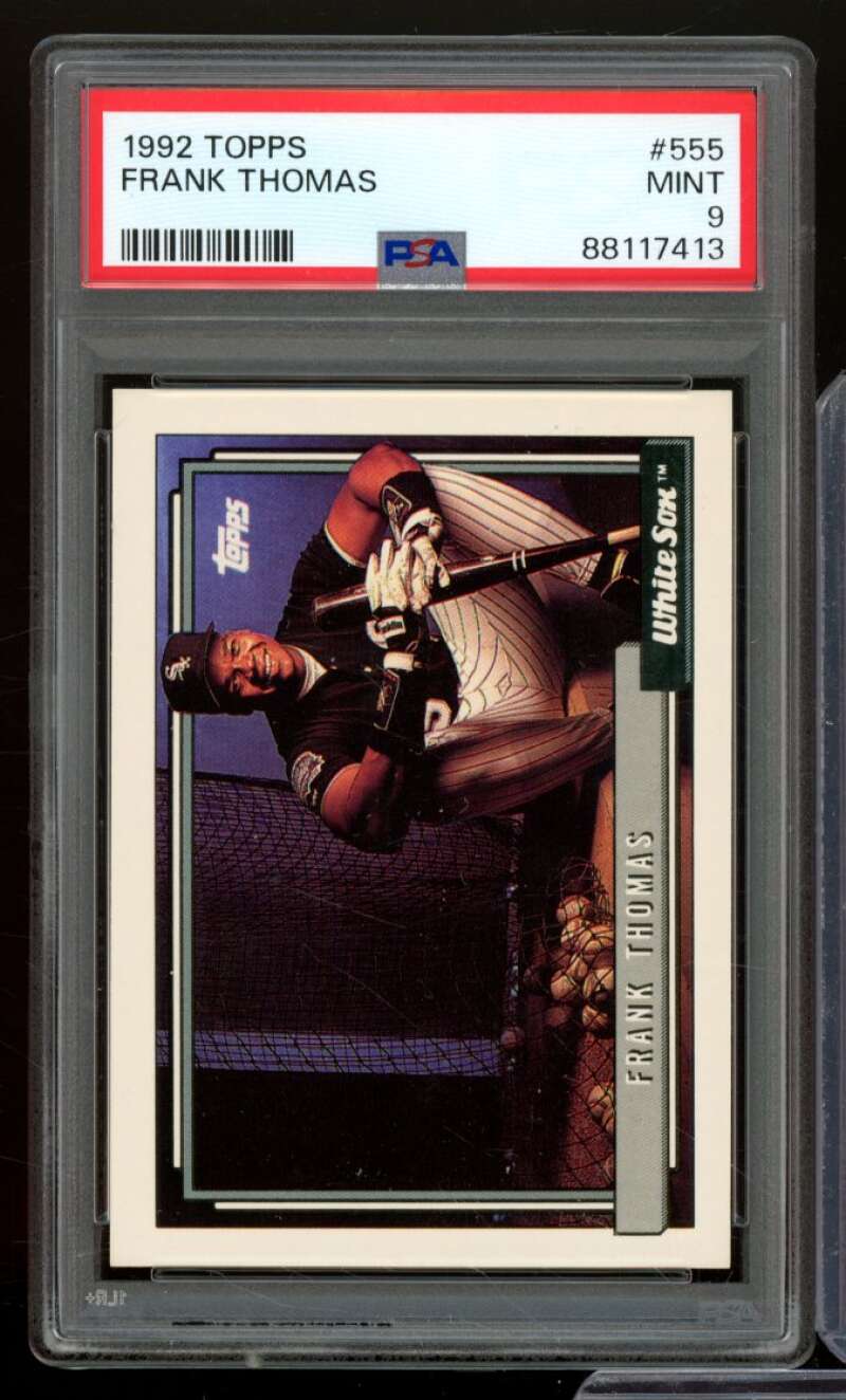 Frank Thomas Card 1992 Topps #555 PSA 9 Image 1