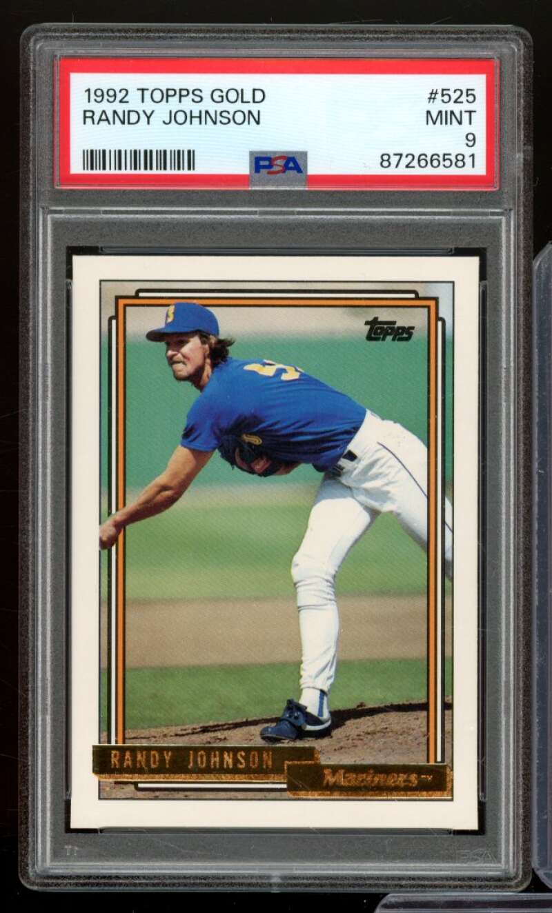 Randy Johnson Card 1992 Topps Gold #525 PSA 9 Image 1