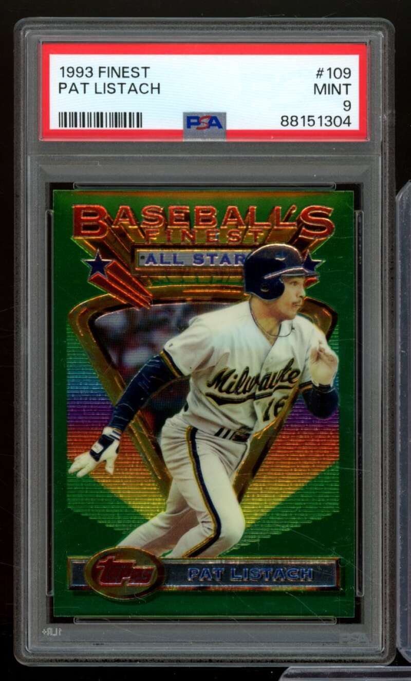 Pat Listach Card 1993 Finest #109 PSA 9 Image 1