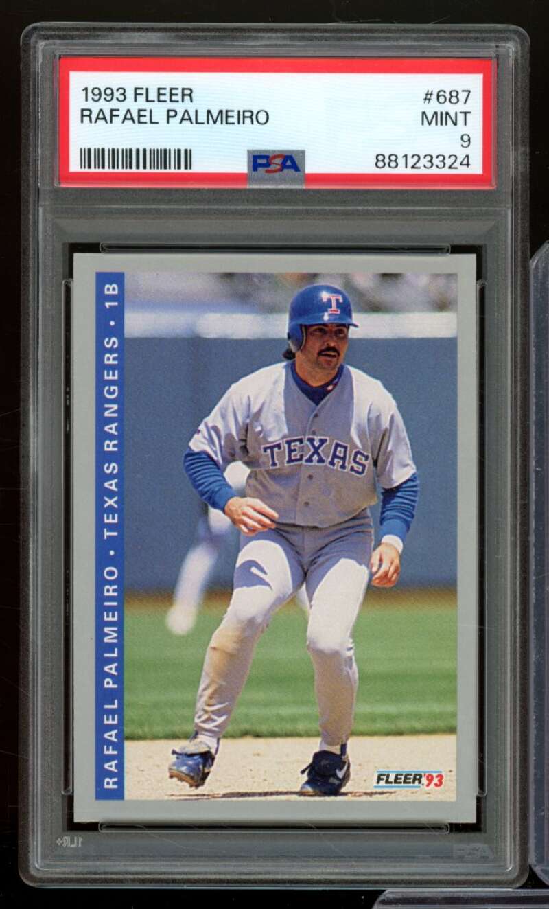 Rafael Palmeiro Card 1993 Fleer #687 PSA 9 Image 1