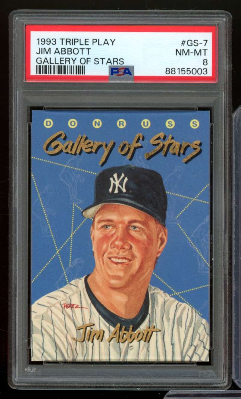 Jim Abbott Card 1993 Triple Play Gallery Of Stars #GS-7 PSA 8 Image 1